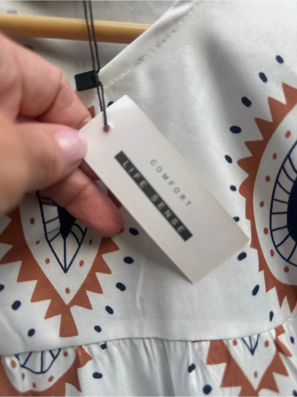 NWT Cause Comfort Life Sense Printed Tiered Mini Dress Size L